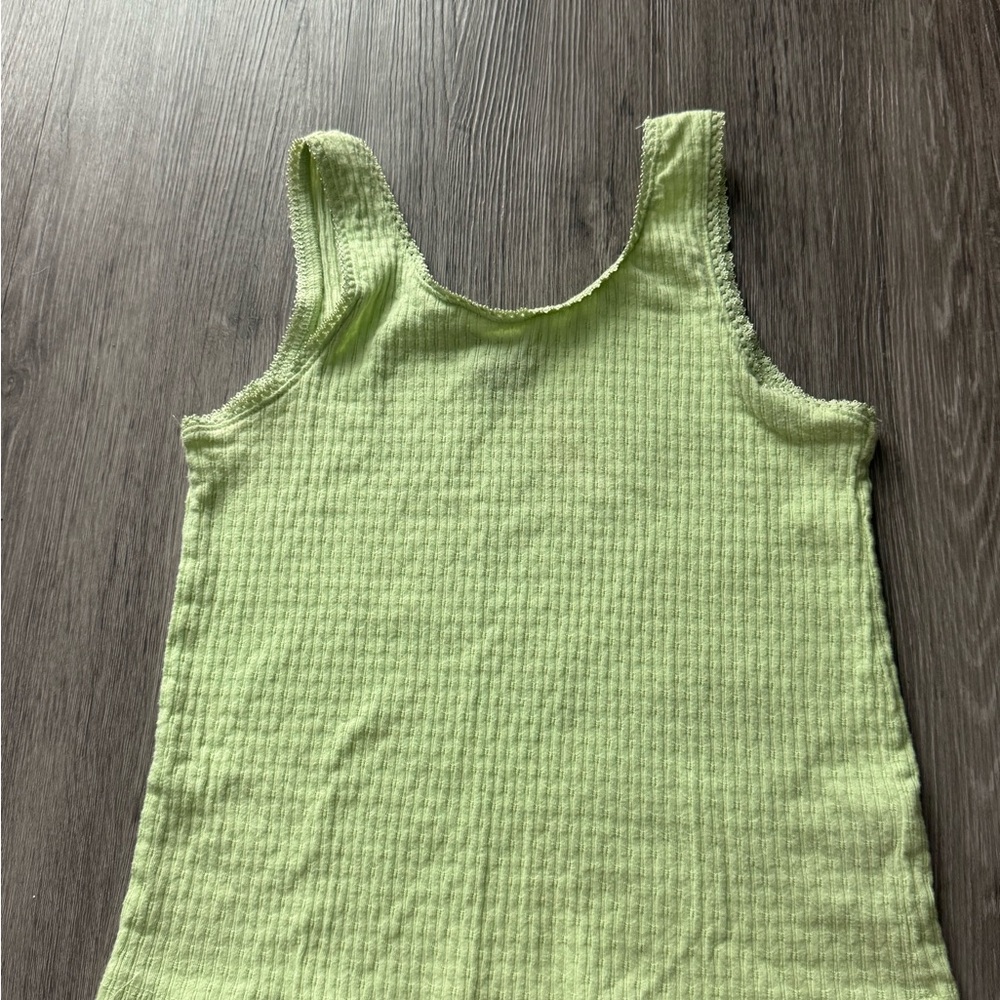 Art Class Light Green Ribbed Tank Top